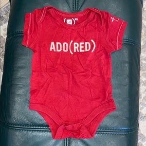 NWOT Adored GAP red campaign onesie 3-6 months